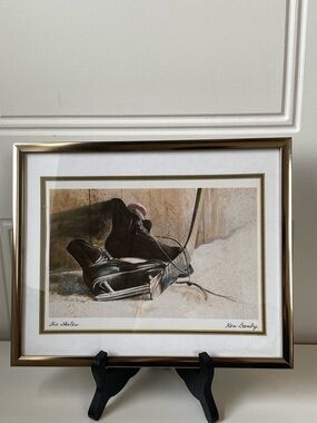 The Skates By Ken Danby Framed Art Piece Retro Sport Hockey Canadian Artist
